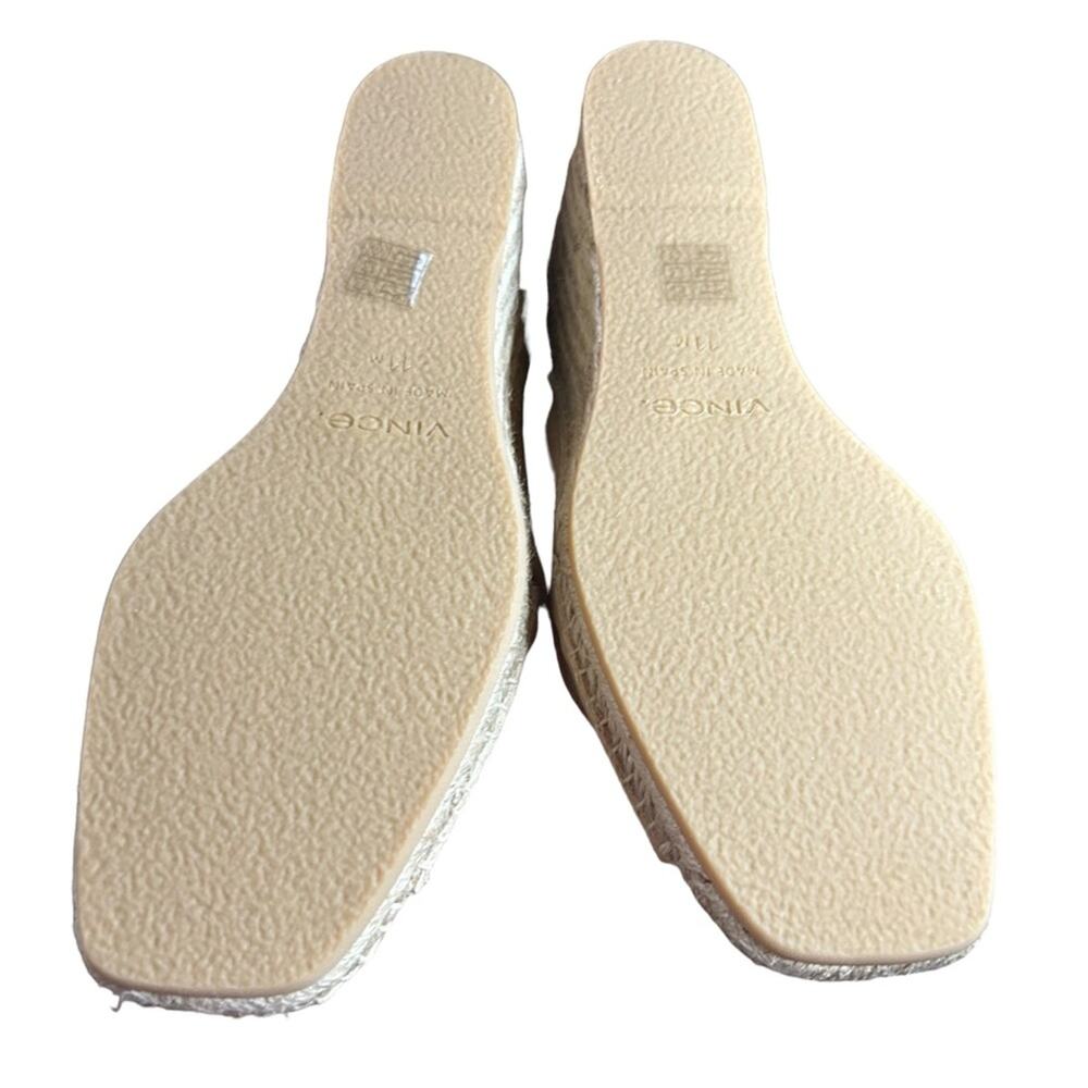 Vince Gaelan Suede Crossover Strap Espadrille Wedge Peep Toe Heels NEW 11 - Picture 10 of 11